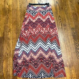 Veronica M tribal print maxi skirt